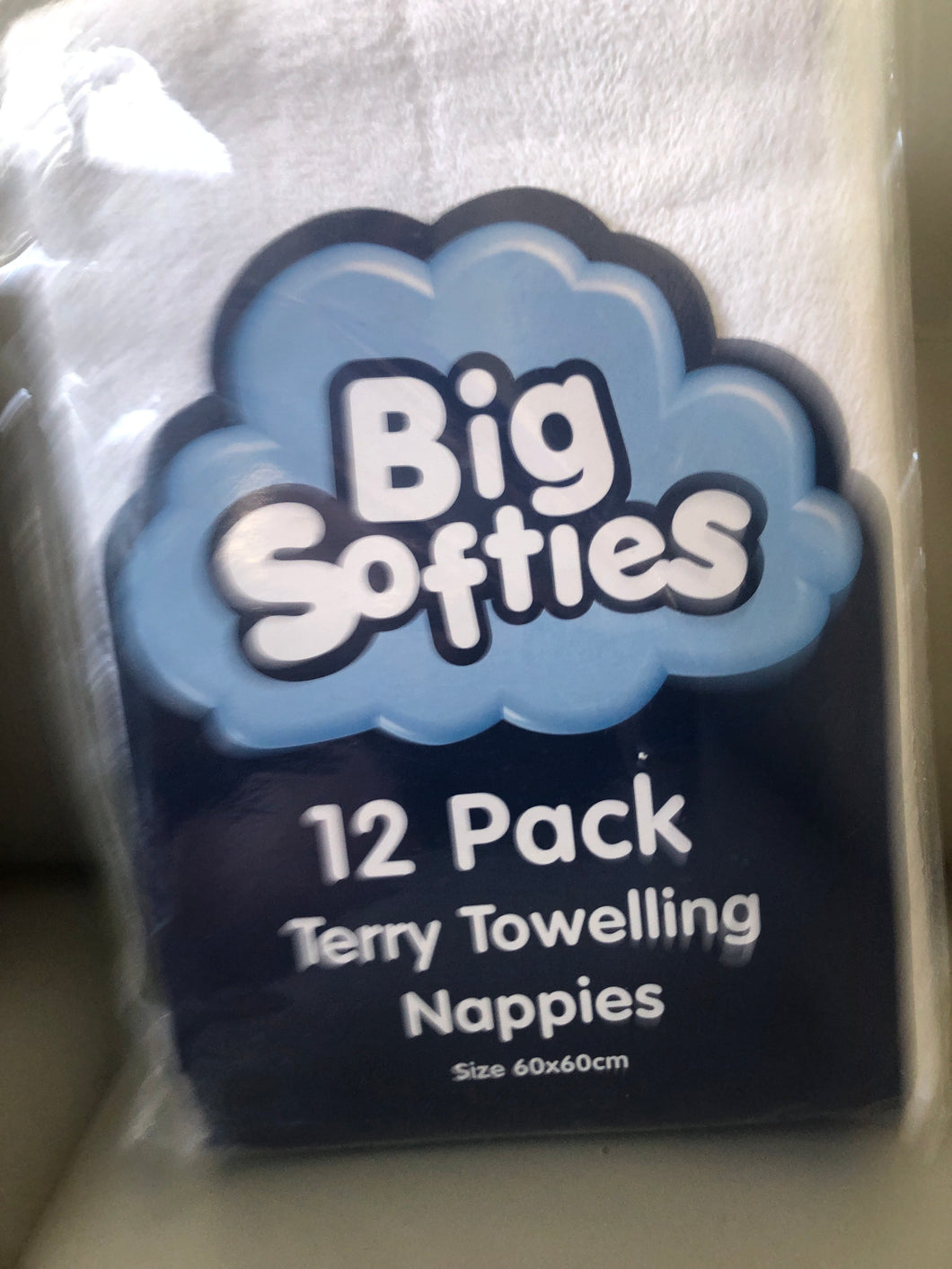 Big Softies 12pk Terry Towelling Nappies