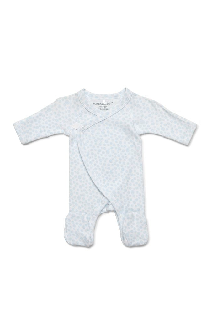 MARQUISE PREMMIE BOYS WRAP FOOTED GROW SUIT